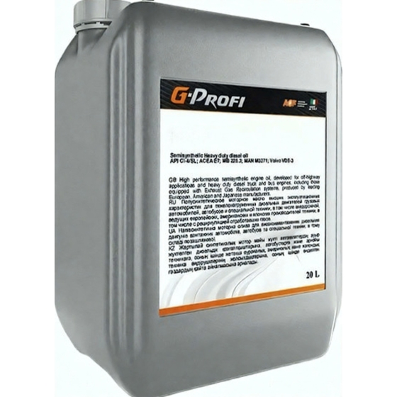 Моторное масло G-Energy Expert G, 10W-40, 20 л, полусинтетика