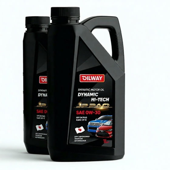 Моторное масло OilWay Dynamic Hi-Tech PAO JP, 0W-30, 4 л, синтетика