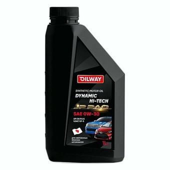 Моторное масло OilWay Dynamic Hi-Tech PAO JP, 0W-30, 4 л, синтетика