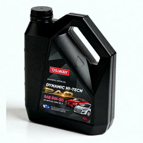 Моторное масло OilWay Dynamic Hi-Tech PAO, 5W-30, 4 л, синтетика