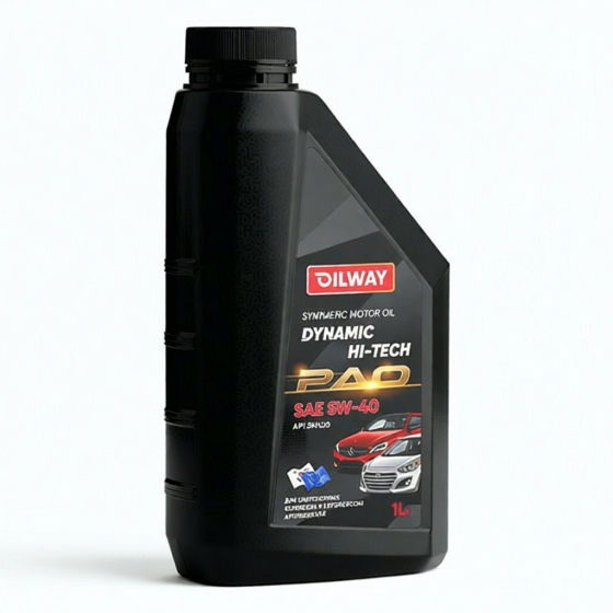 Моторное масло OilWay Dynamic Hi-Tech PAO, 5W-40, 4 л, синтетика