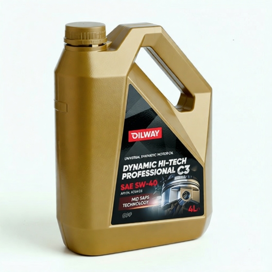Моторное масло OilWay Dynamic Hi-Tech Professional C3, 5W-40, 4 л, синтетика