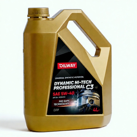 Моторное масло OilWay Dynamic Hi-Tech Professional C3, 5W-40, 4 л, синтетика