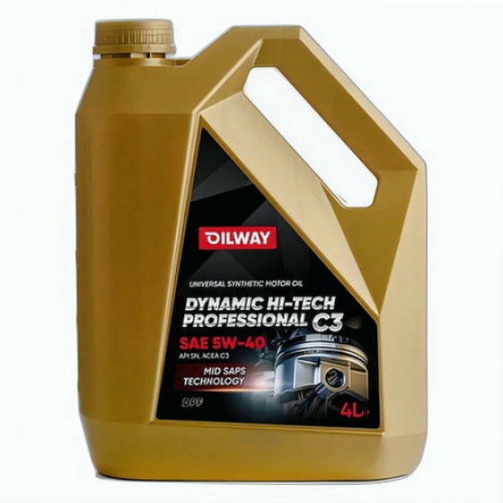 Моторное масло OilWay Dynamic Hi-Tech Professional C3, 5W-40, 4 л, синтетика