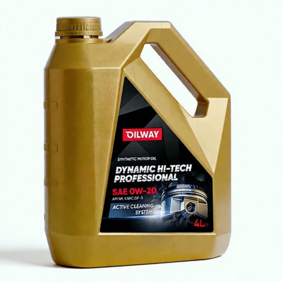 Моторное масло OilWay Dynamic Hi-Tech Professional, 0W-20, 4 л, синтетика