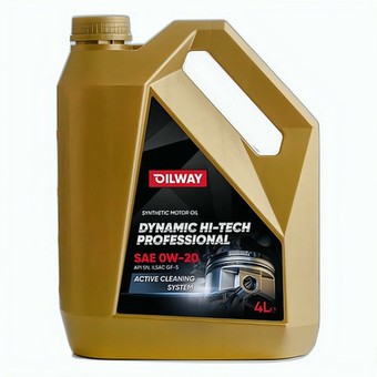 Моторное масло OilWay Dynamic Hi-Tech Professional, 0W-20, 4 л, синтетика