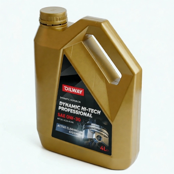 Моторное масло OilWay Dynamic Hi-Tech Professional, 0W-30, 4 л, синтетика