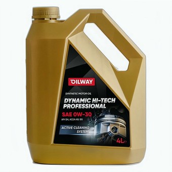 Моторное масло OilWay Dynamic Hi-Tech Professional, 0W-30, 4 л, синтетика