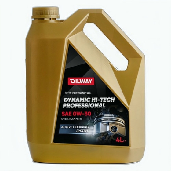 Моторное масло OilWay Dynamic Hi-Tech Professional, 0W-30, 4 л, синтетика