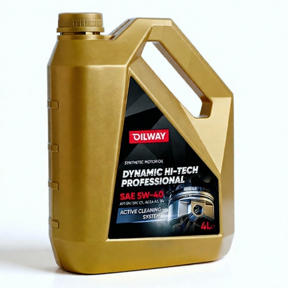 Моторное масло OilWay Dynamic Hi-Tech Professional, 5W-40, 4 л, синтетика