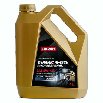 Моторное масло OilWay Dynamic Hi-Tech Professional, 5W-40, 4 л, синтетика
