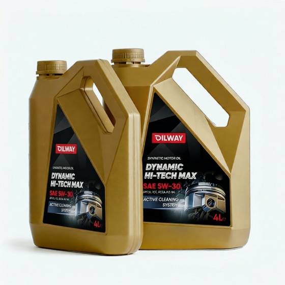 Моторное масло OilWay Dynamic Hi-Tech Max, 5W-30, 4 л, синтетика