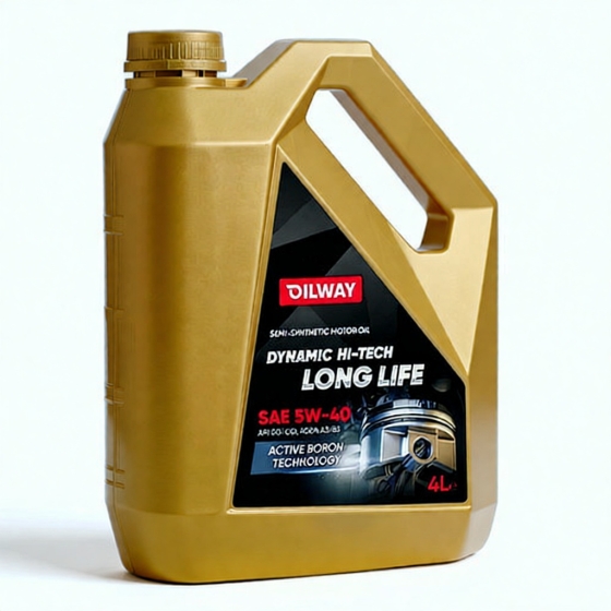 Моторное масло OilWay Dynamic Hi-Tech Long Life, 5W-40, 4 л, полусинтетика