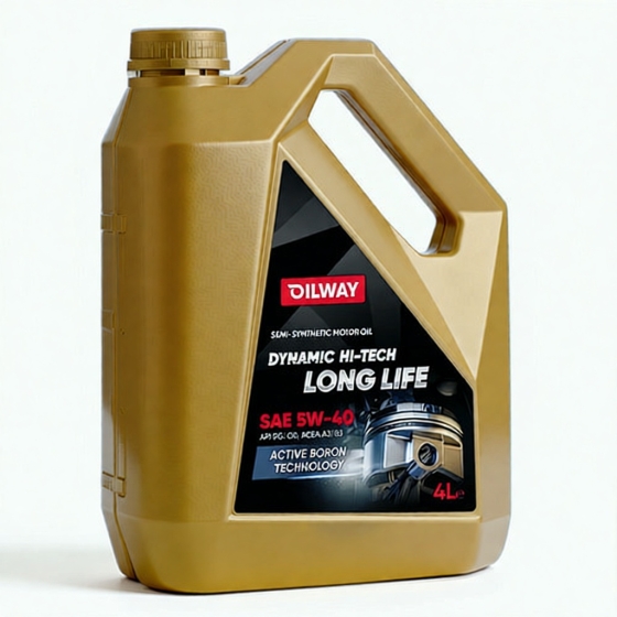 Моторное масло OilWay Dynamic Hi-Tech Long Life, 10W-40, 4 л, полусинтетика