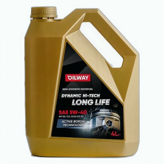 Моторное масло OilWay Dynamic Hi-Tech Long Life, 10W-40, 4 л, полусинтетика