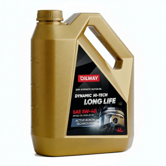Моторное масло OilWay Dynamic Hi-Tech Long Life, 15W-40, 4 л, минеральное