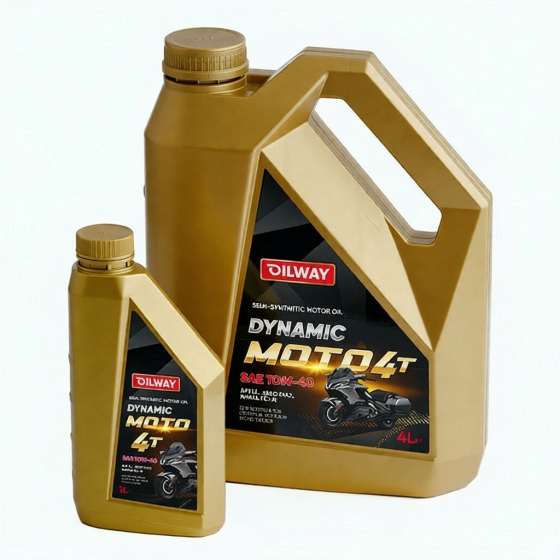 Моторное масло OilWay Dynamic Moto 4T, 10W-40, 4 л, полусинтетика