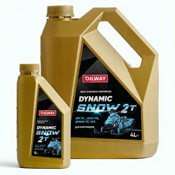 Моторное масло OilWay Dynamic Snow 2T, 4 л, полусинтетика