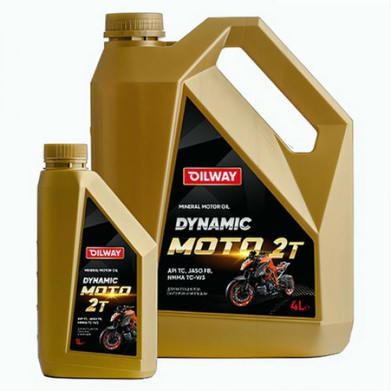 Моторное масло OilWay Dynamic Moto 2T, 4 л, минеральное