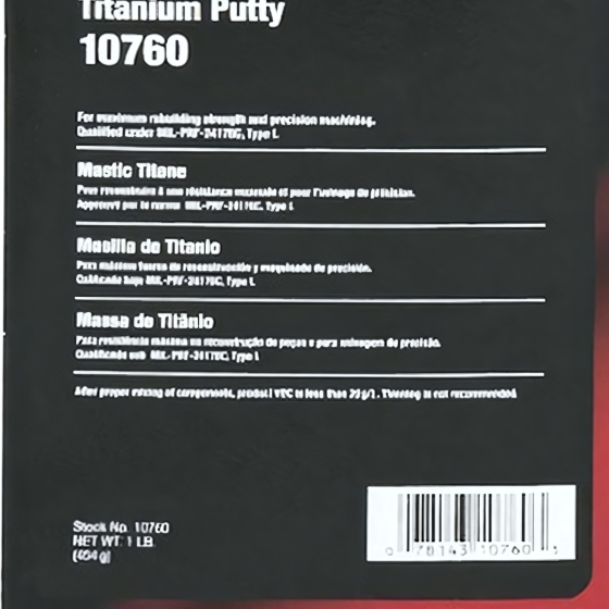 Devcon Titanium Putty (Ti) 10760, 500 г - Высокопрочный ремонтный состав