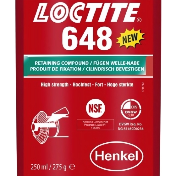 Loctite 648, 250 мл - Высокопрочный фиксатор резьбы для индустрии