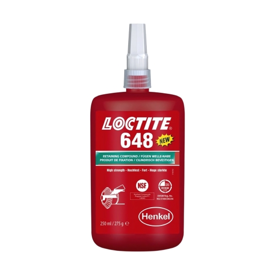 Loctite 648, 250 мл - Высокопрочный фиксатор резьбы для индустрии