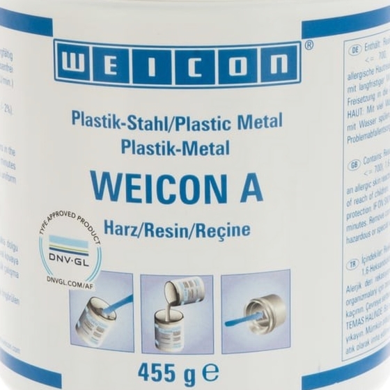 Пастообразный композит, наполненный нержавеющей сталью WEICON ST, 0,5 кг