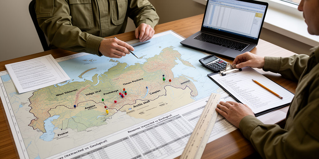 Карта основных нефтегазоносных провинций России