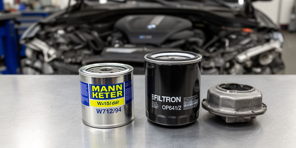 Сравнение масляных фильтров Mann W712/94 и Filtron OP641/2 на двигателе BMW N47