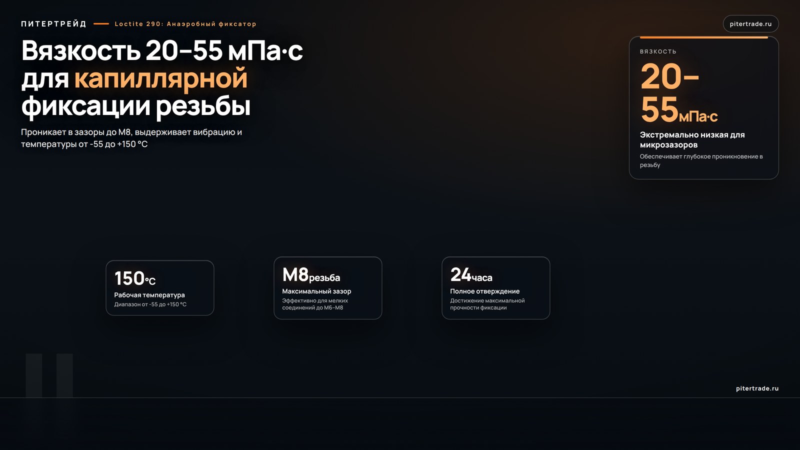 Инфографика: Loctite 290, 50 мл