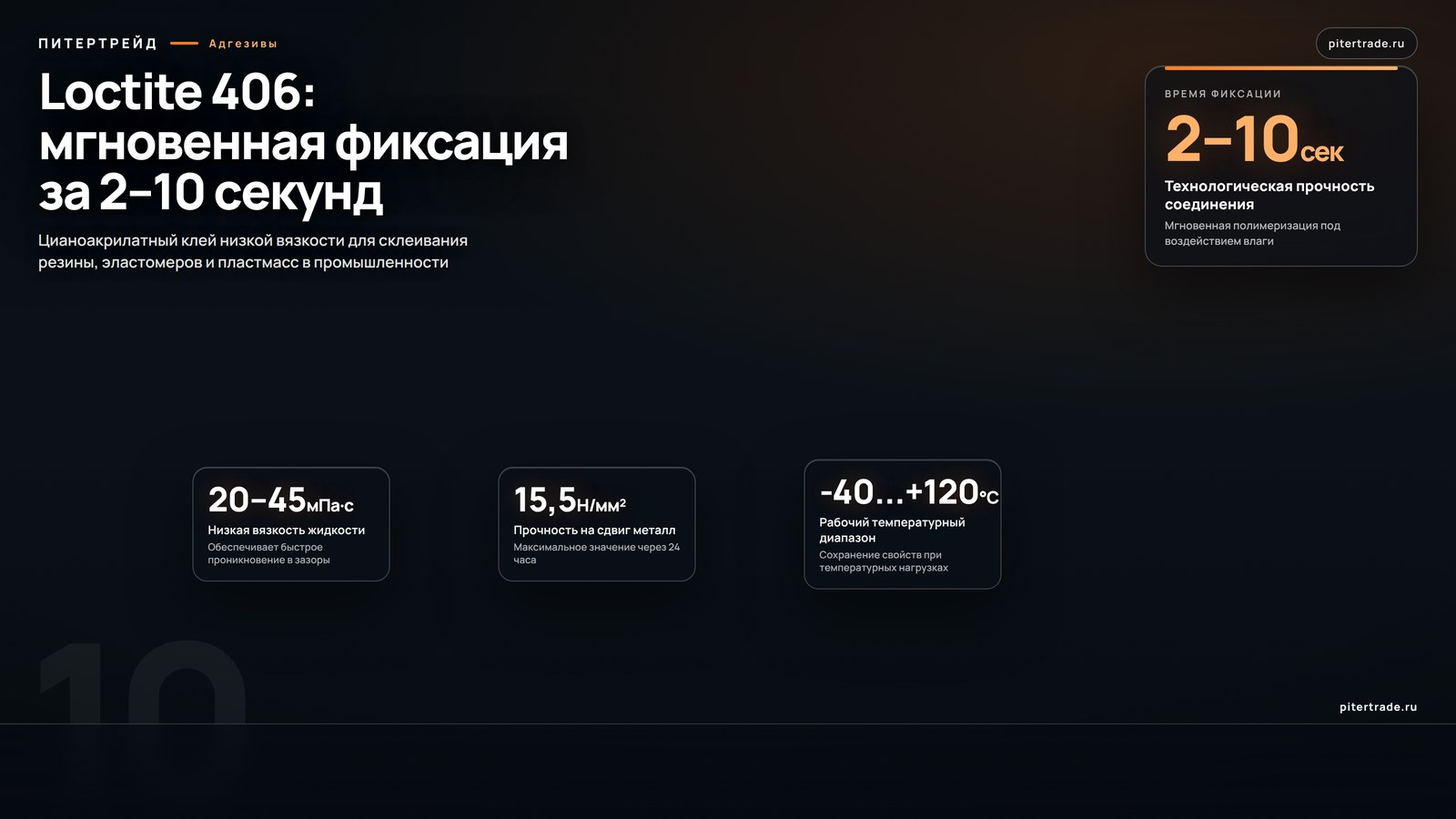 Инфографика: Loctite 406, 50 г