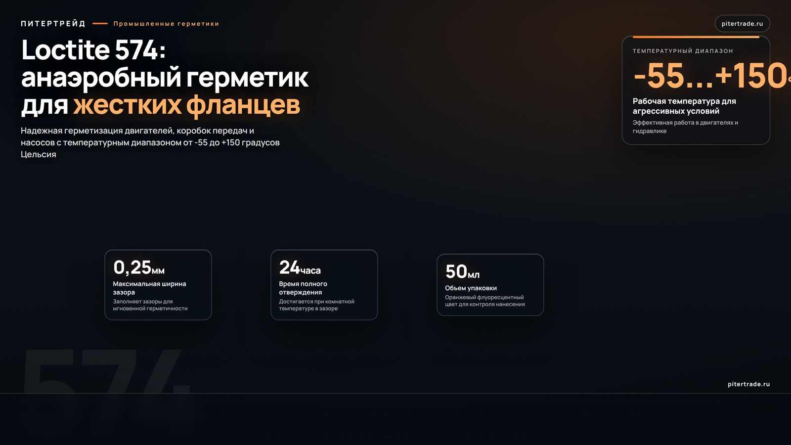 Инфографика: Loctite 574, 50 мл