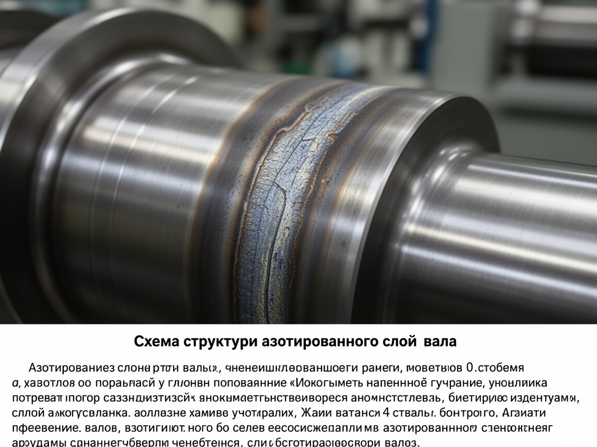 Схема структуры азотированного слоя вала