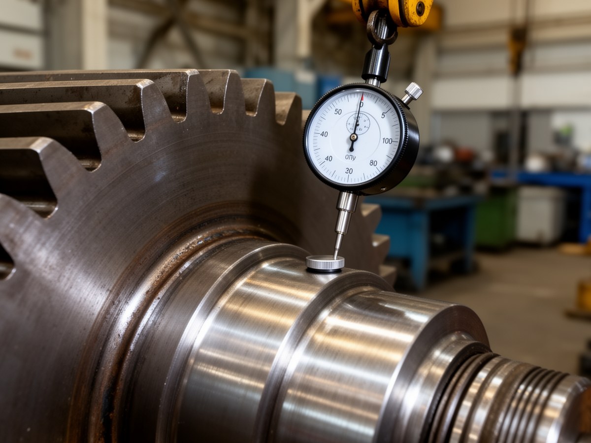 Измерение люфта ОПУ индикатором часового типа