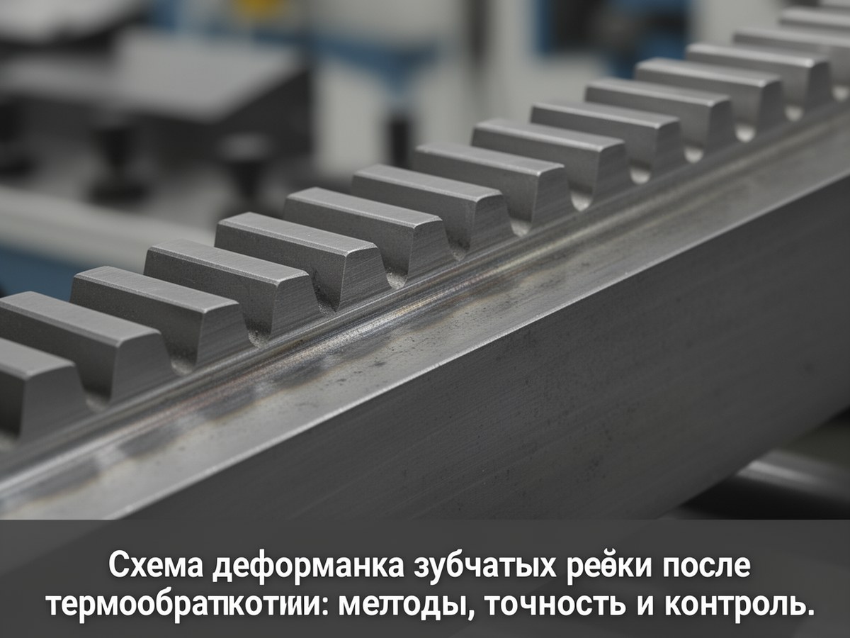 Схема деформаций рейки после термообработки