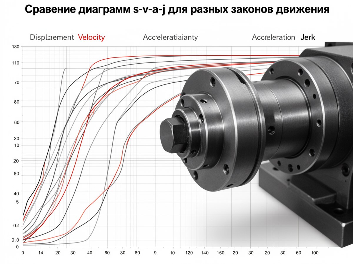 Сравнение диаграмм s-v-a-j для разных законов движения