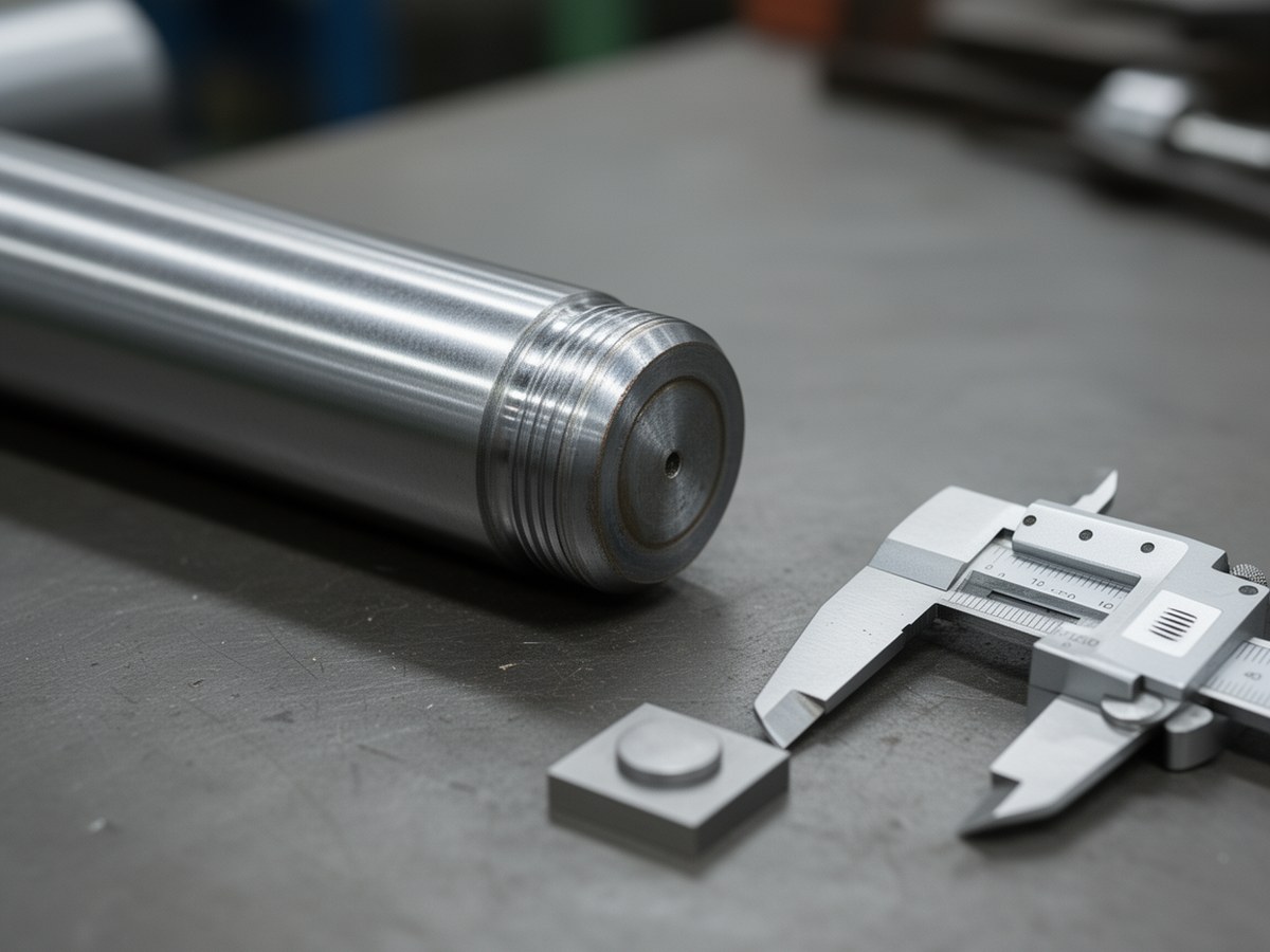 Контроль прецизионного вала с измерительным инструментом