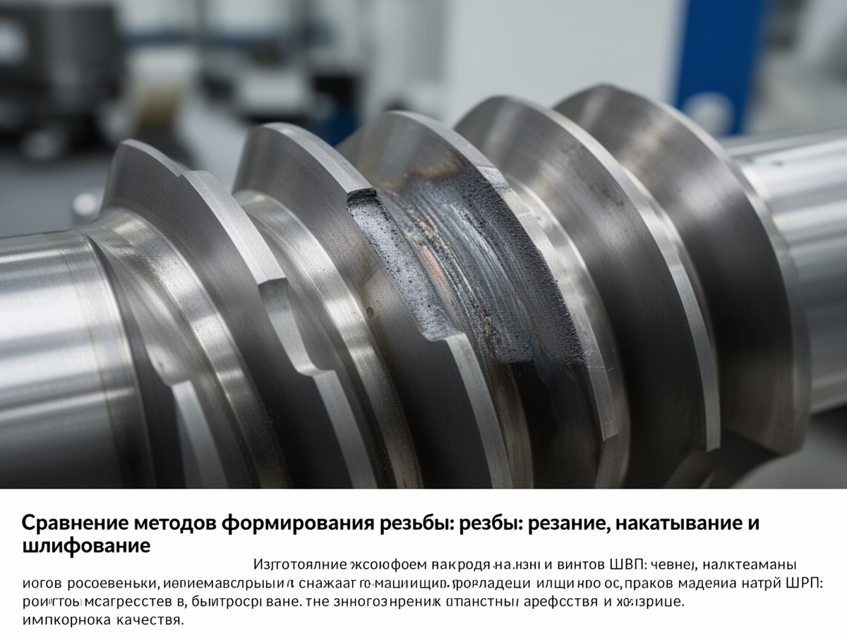 Сравнение методов формирования резьбы: резание, накатывание и шлифование