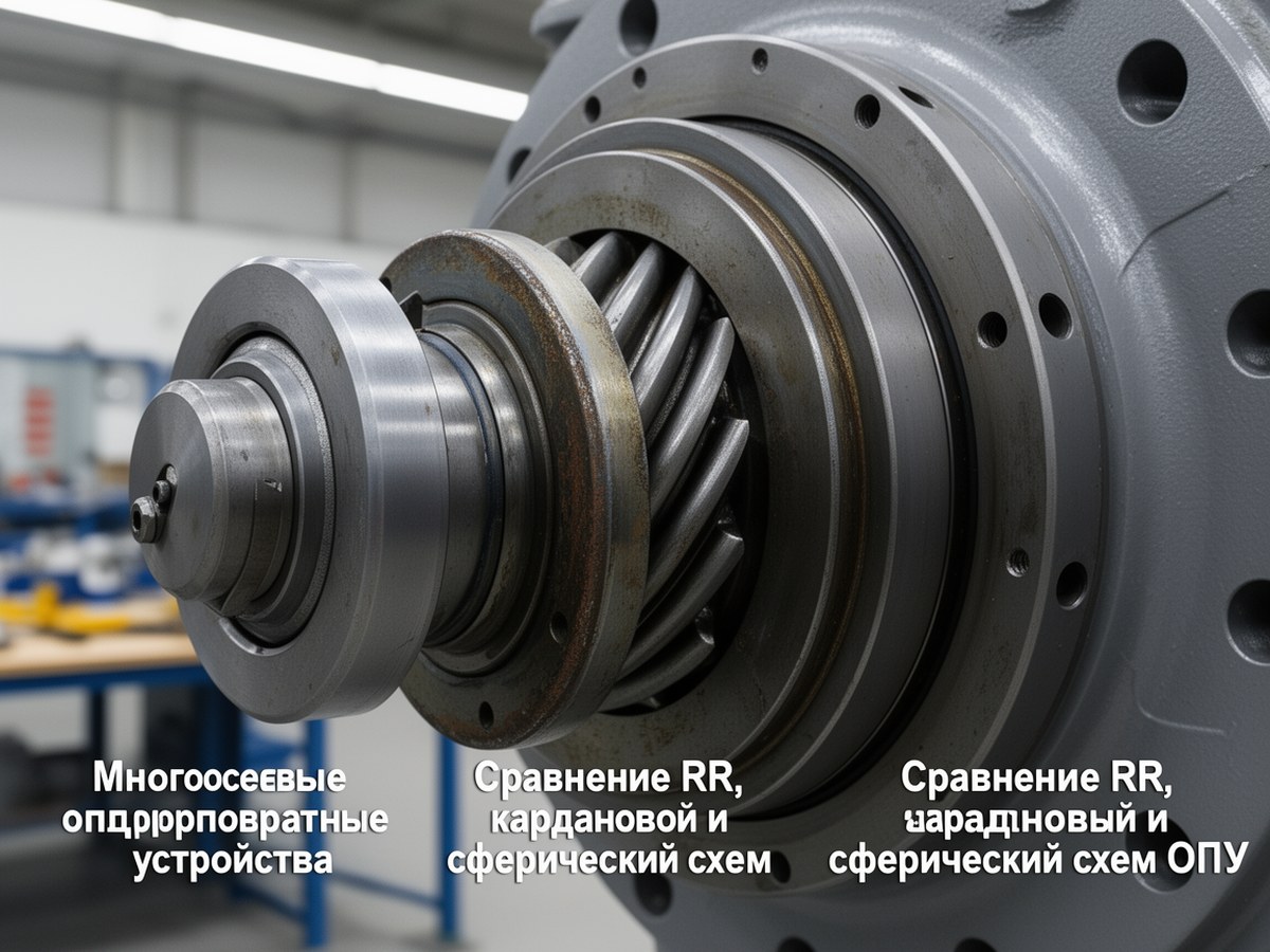Сравнение RR, кардановой и сферической схем ОПУ