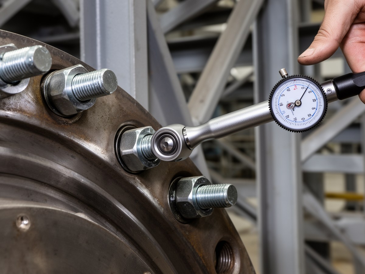 Затяжка болтов ОПУ динамометрическим ключом