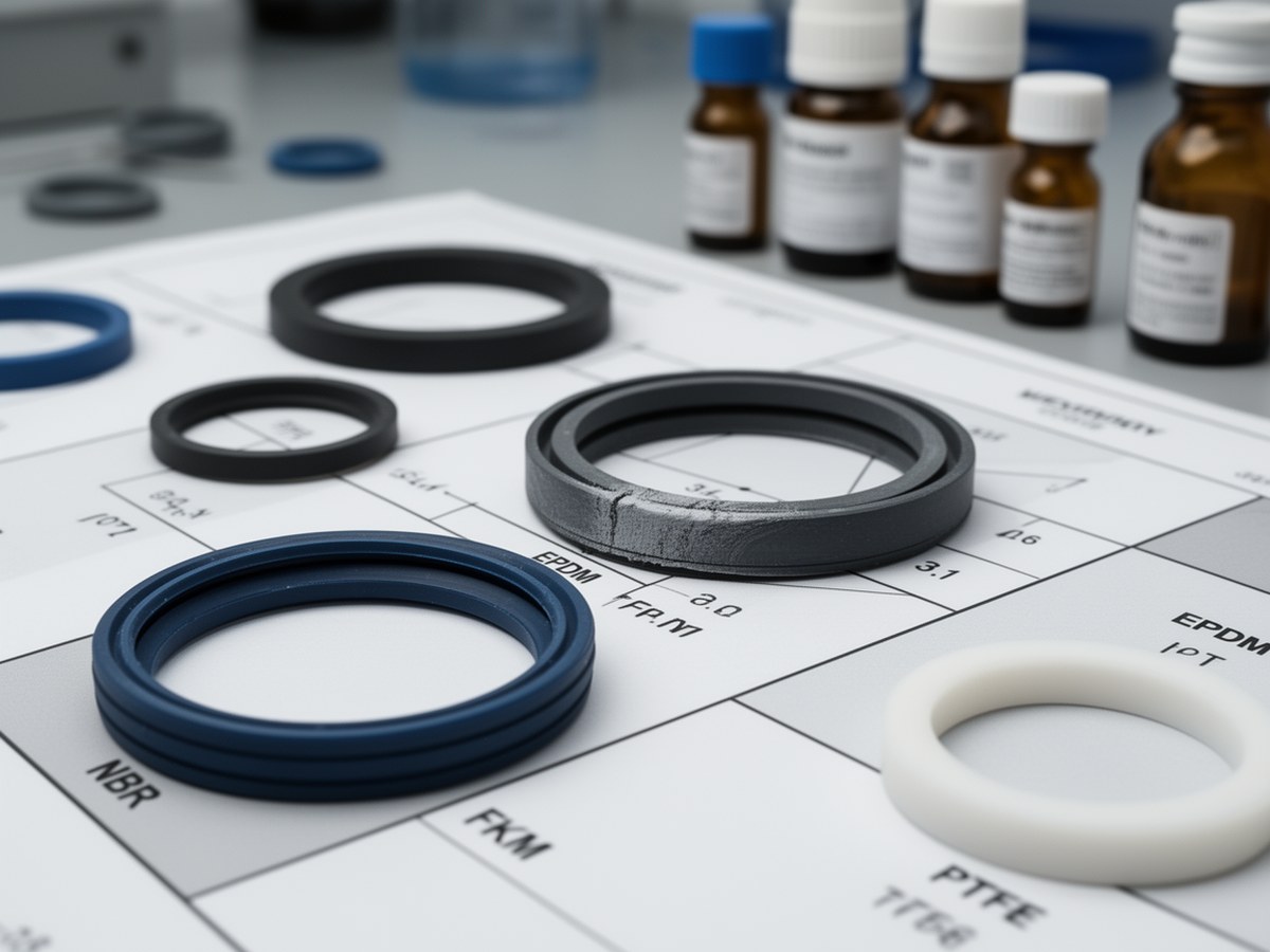 Материалы уплотнений NBR FKM EPDM PTFE для агрессивных сред
