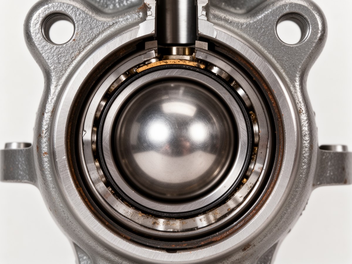 Разрез подшипникового узла UCF