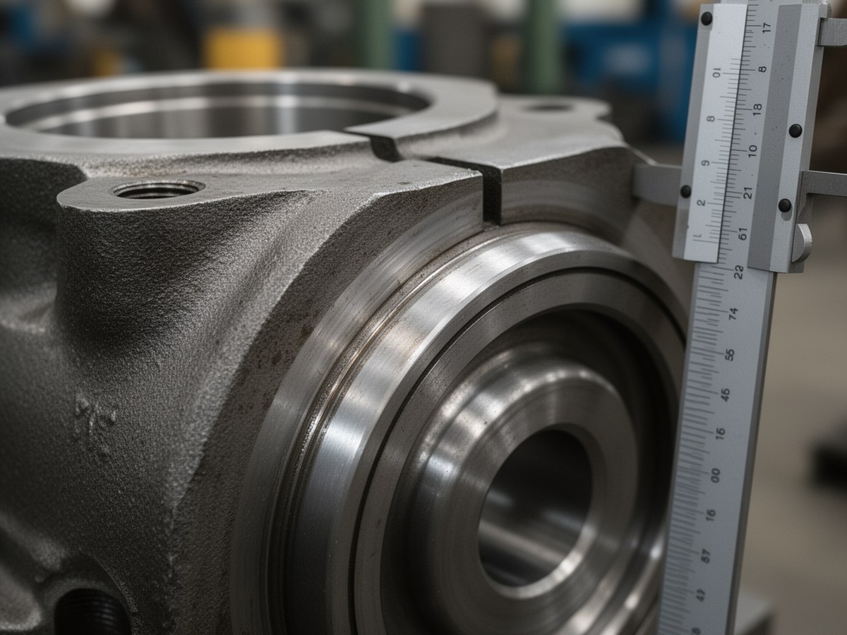 Деталь корпуса с обработанными посадочными поверхностями