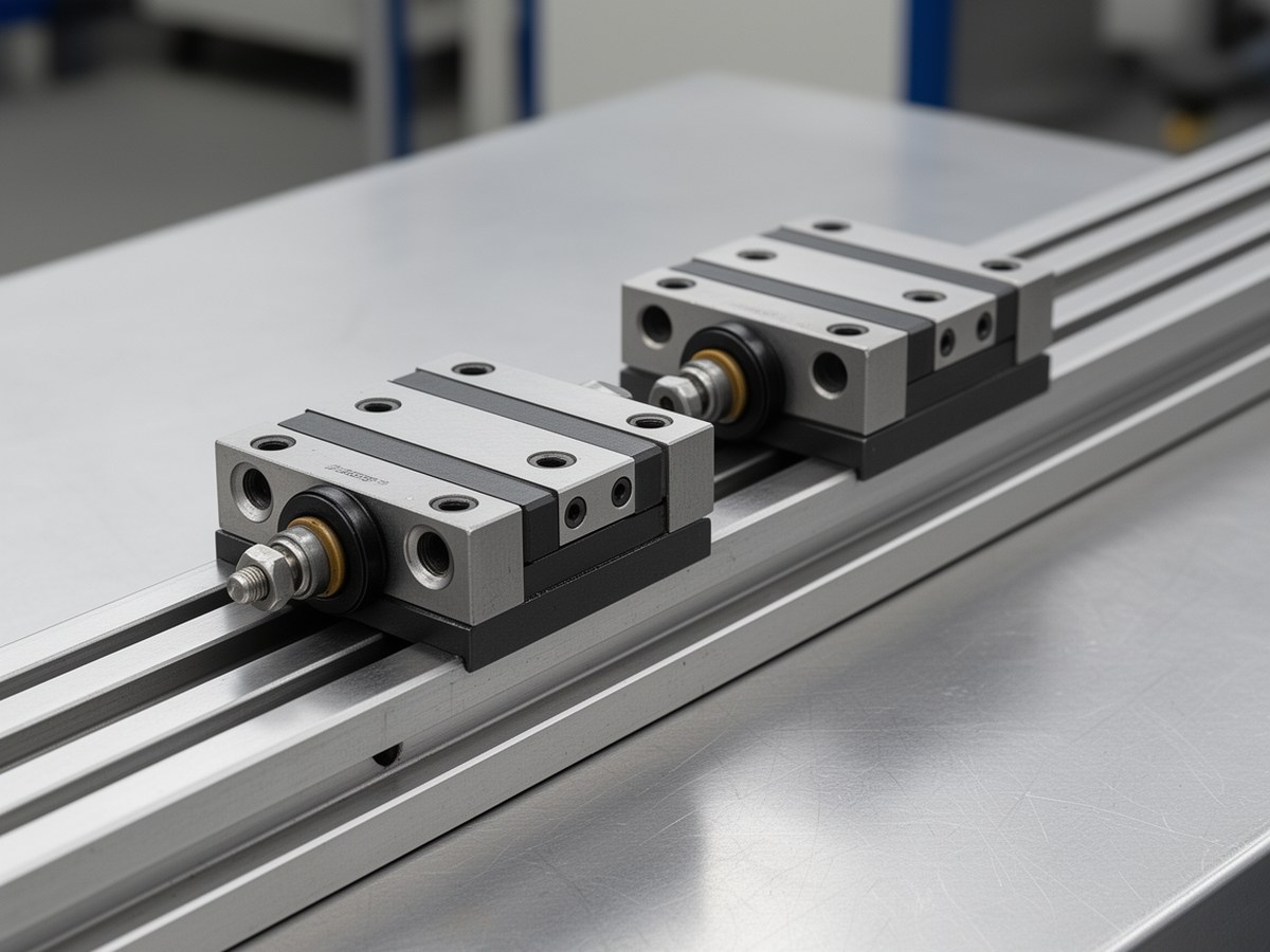 Каретки линейных направляющих с уплотнениями и смазочным узлом