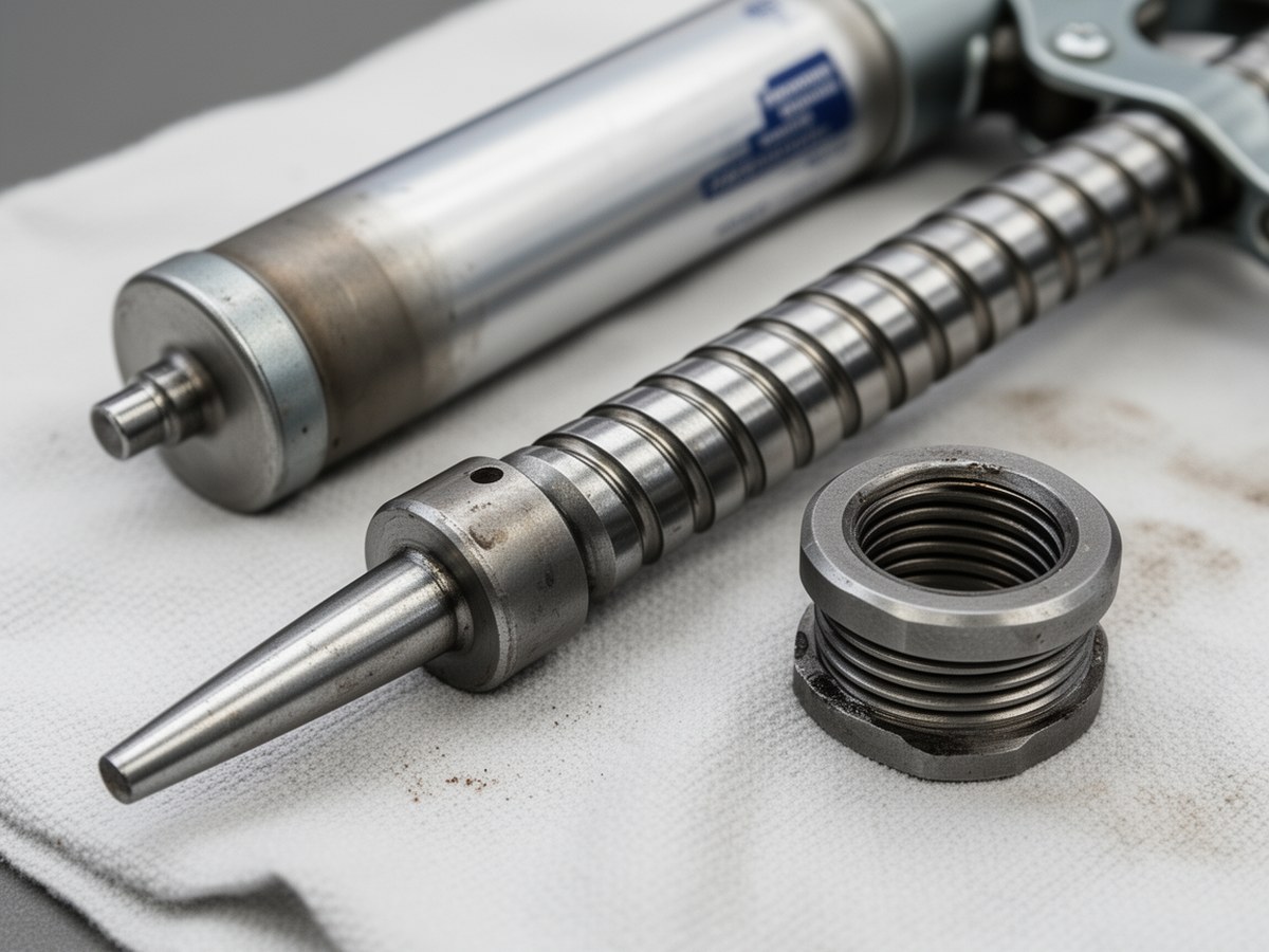 Инструменты обслуживания ШВП: картридж, пистолет и гайка ШВП