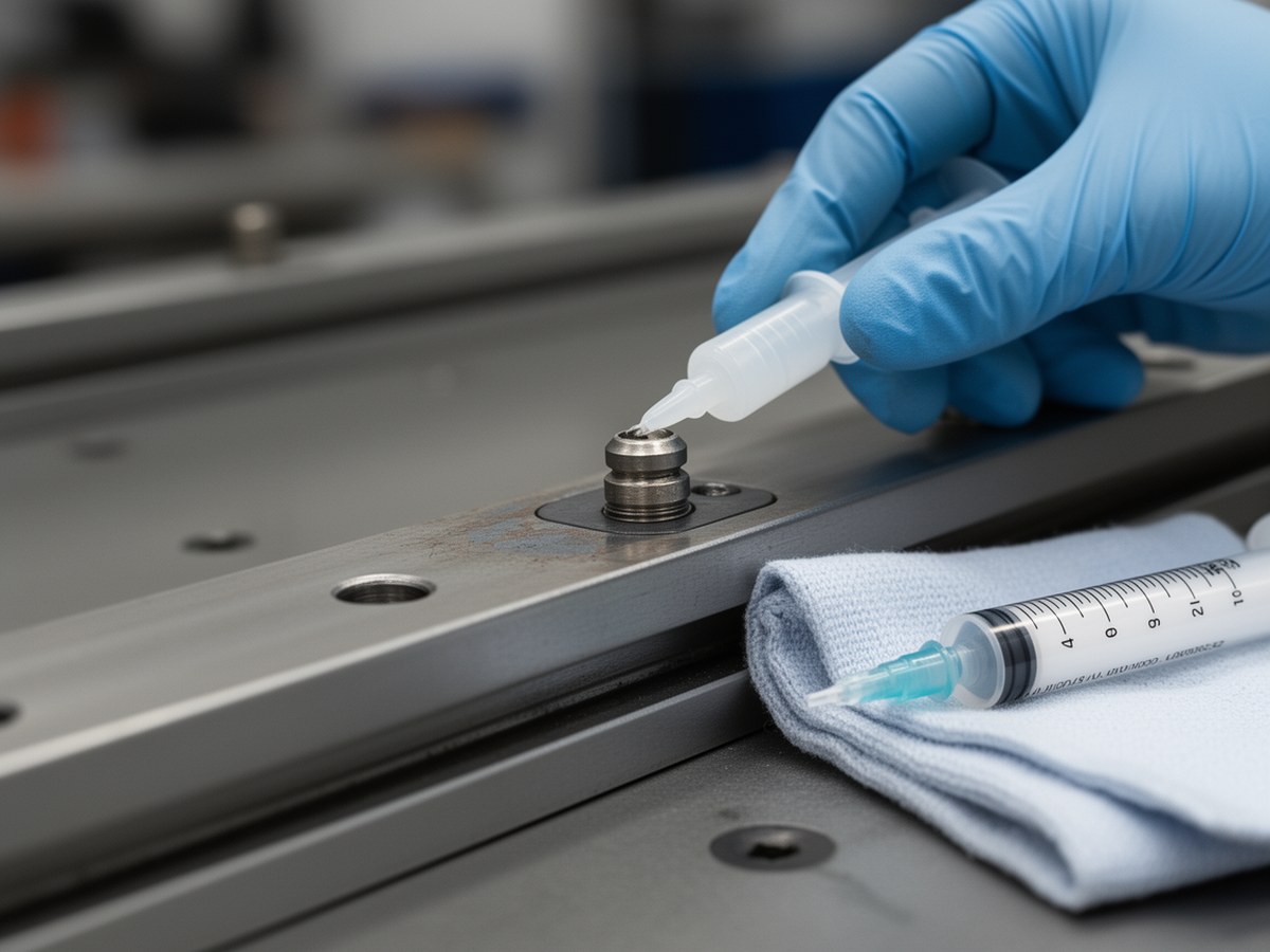 Заправка каретки через точку смазки с акцентом на чистоту процедуры