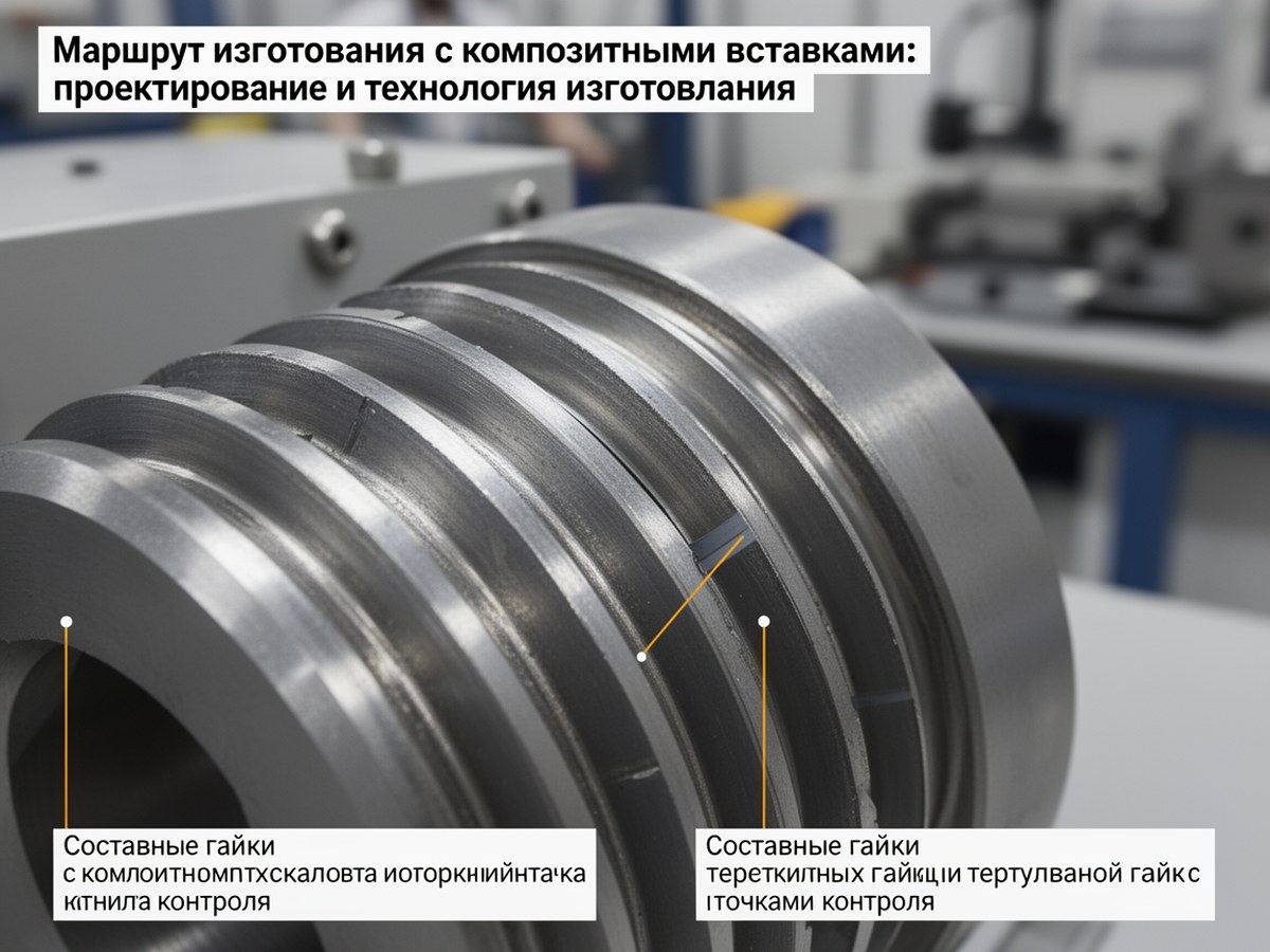 Маршрут изготовления составной гайки с точками контроля