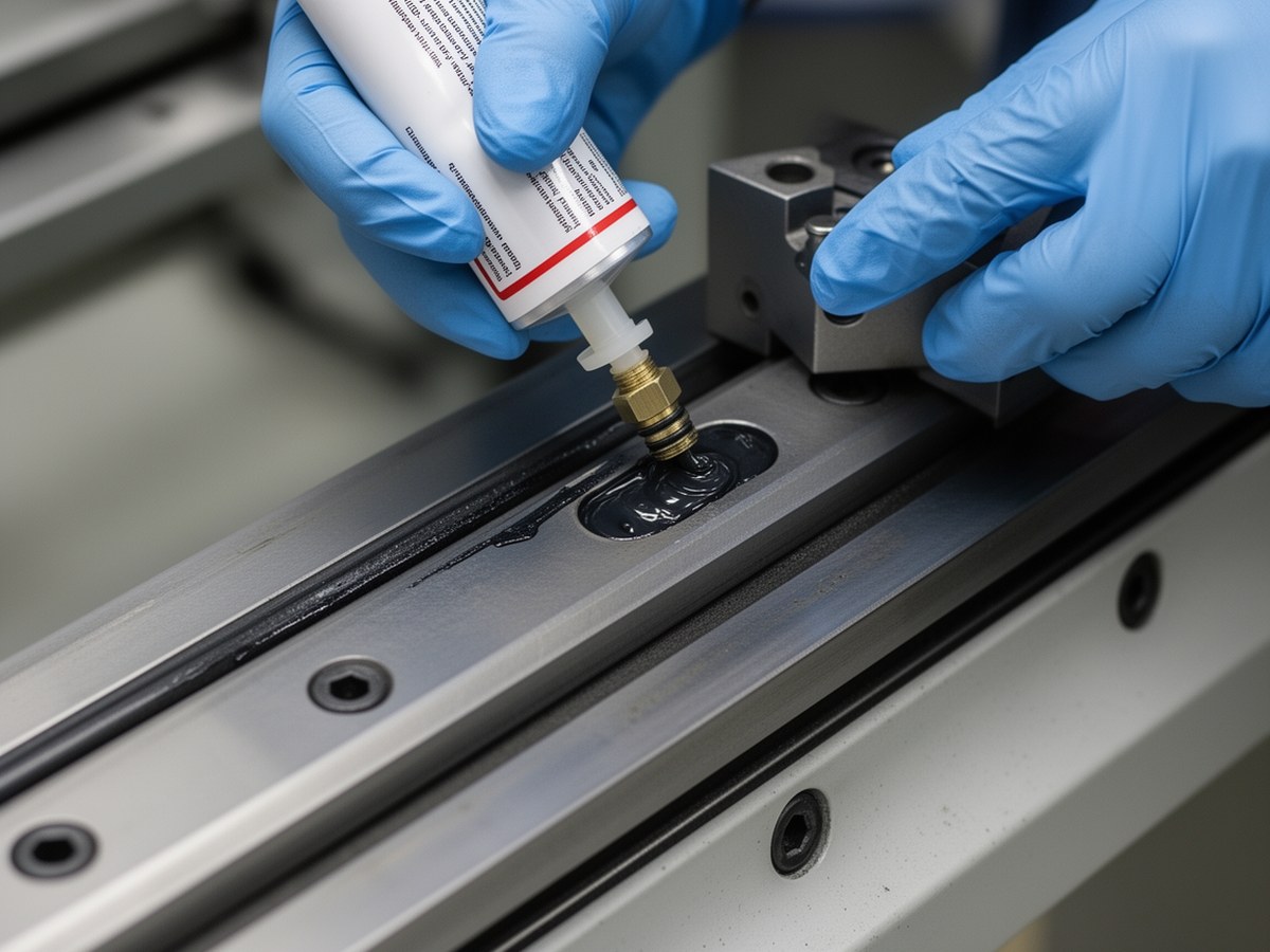 Смазка каретки линейной направляющей через штуцер