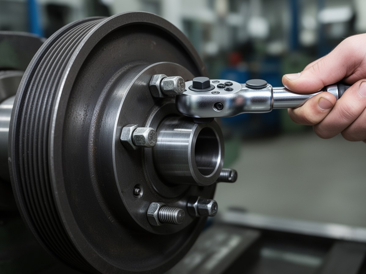 Затяжка винтов втулки Taper Bush динамометрическим ключом