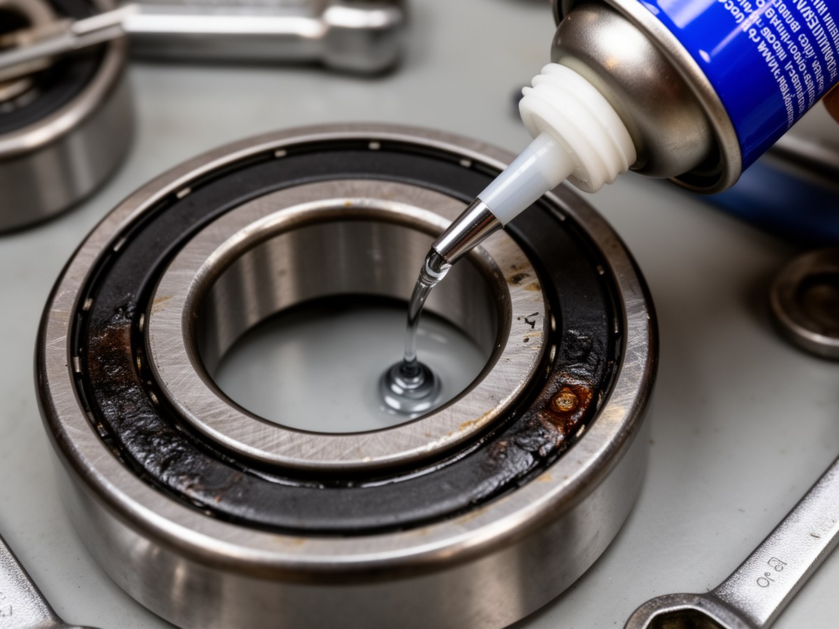 Инструменты и детали для корректной смазки подшипника после очистки